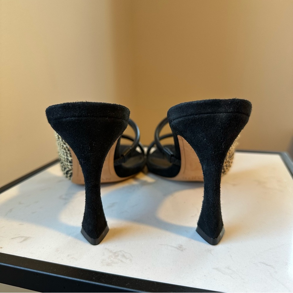 Alexandre Birman Marjorie 85 Genuine Leather & Straw Sandal - Picture 3 of 5